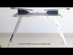 طاولة التخييم المنسدلة المستطيلة للخارج طاولة التخييم المتناسبة المحمولة من الألومنيوم